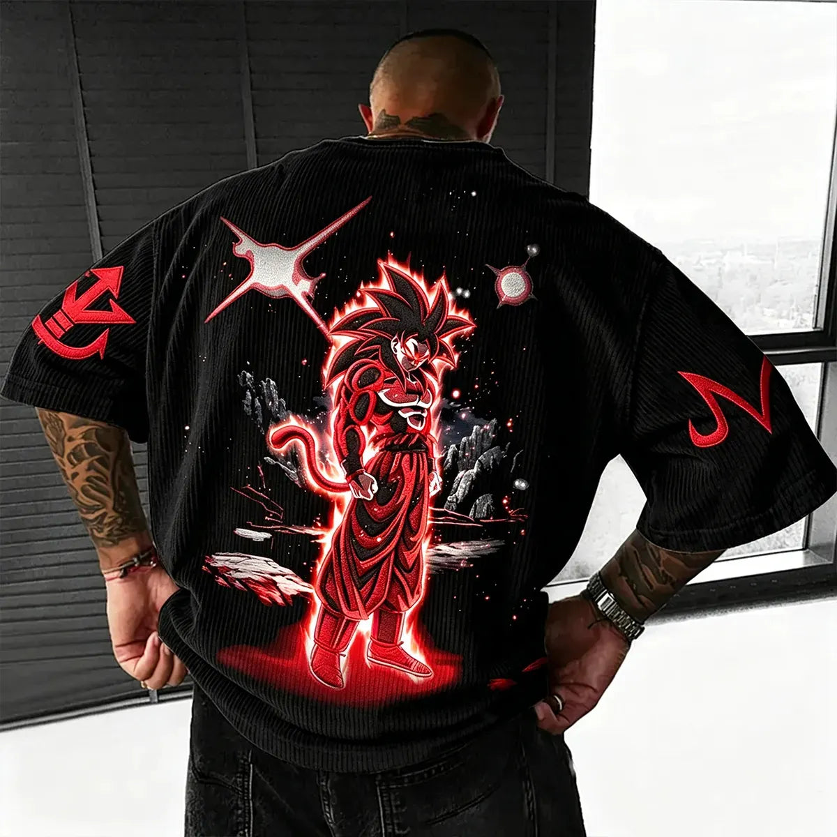 Dragon Ball Unisex Anime Inspired Vintage Corduroy T-Shirt