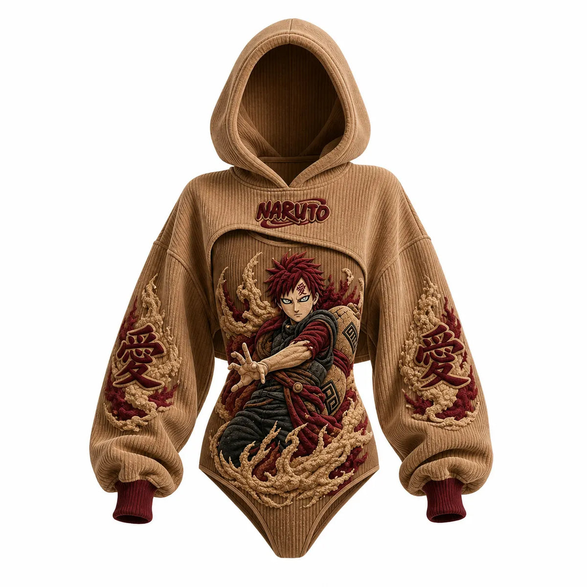 NINDO Women's Anime-Print Hooded Romper Set