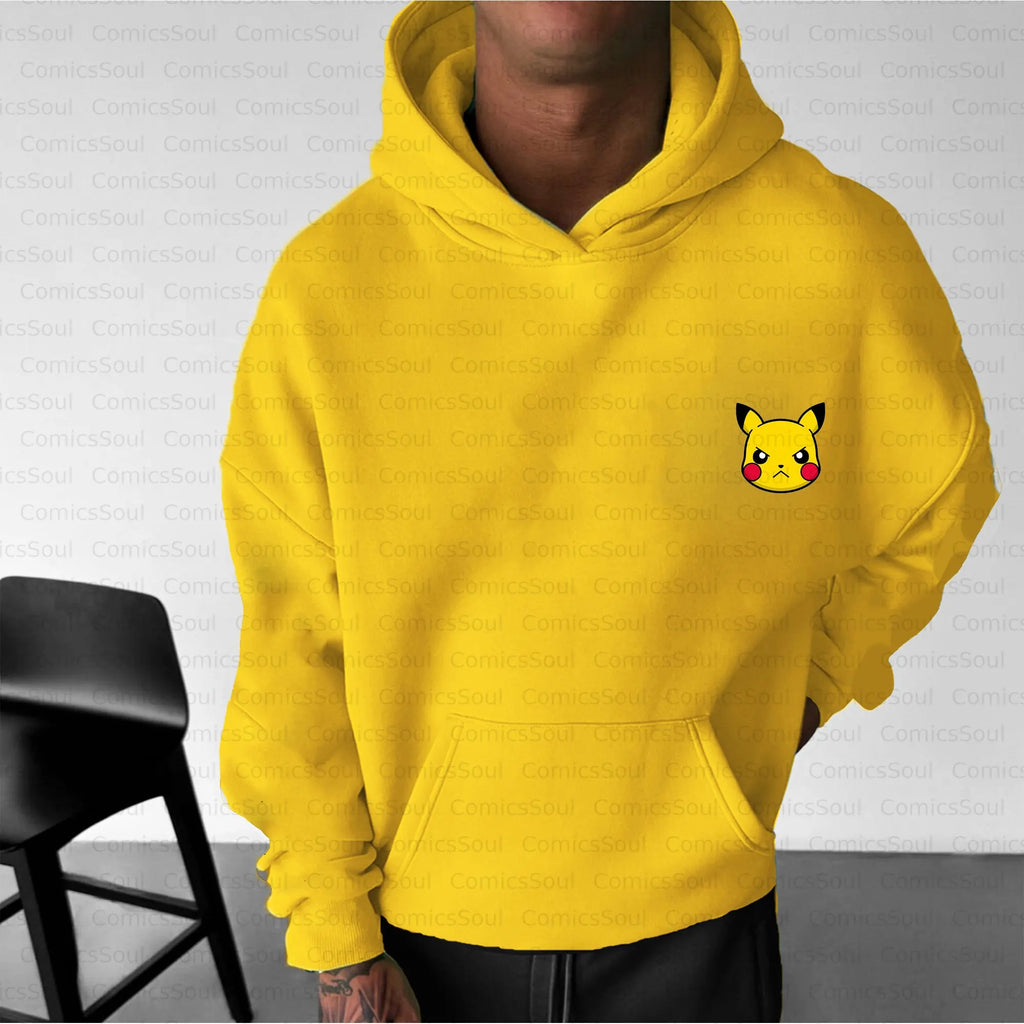 PKM-Unisex Anime Inspired Vintage Plush Hoodie