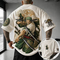 One Piece Unisex Anime-Style Retro Corduroy Oversized T-Shirt