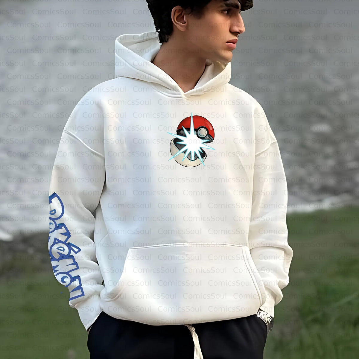 PKM-Unisex Anime Inspired Vintage Plush Hoodie