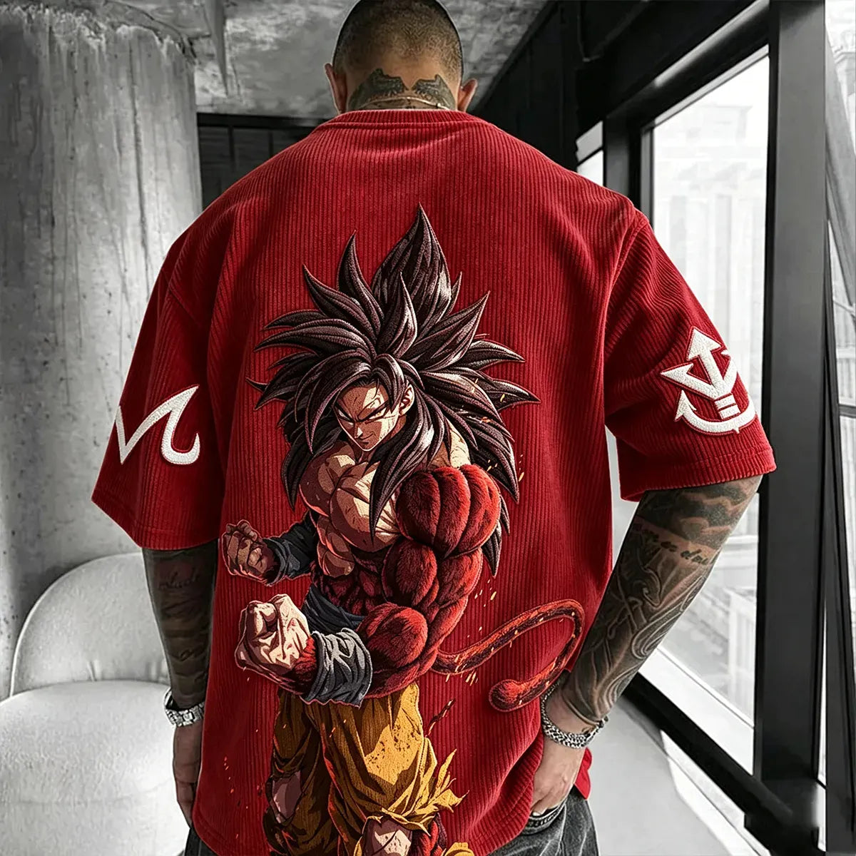 Dragon Ball Unisex Anime Inspired Vintage Corduroy T-Shirt
