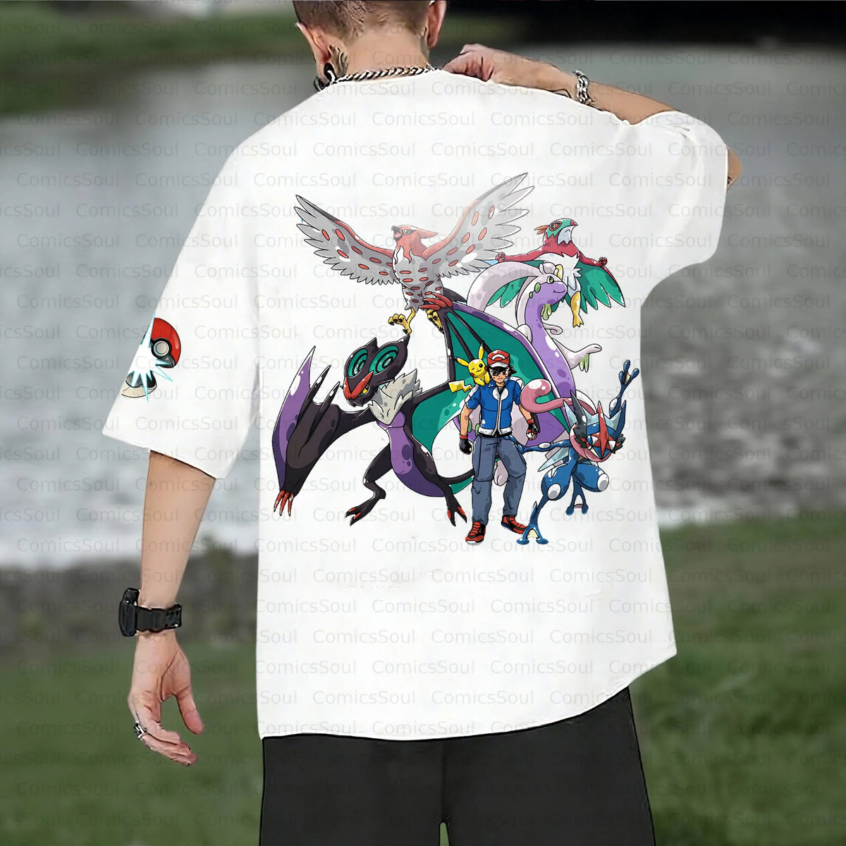 PKM-Unisex Anime Inspired Vintage T-Shirt