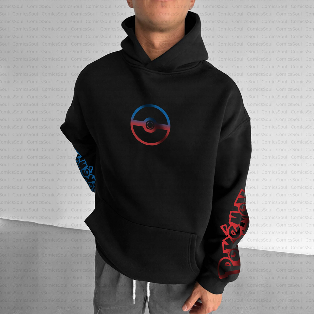 PKM-Unisex Anime Inspired Vintage Plush Hoodie