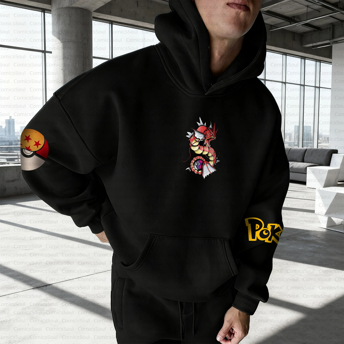 PKM-Unisex Anime Inspired Vintage Plush Hoodie