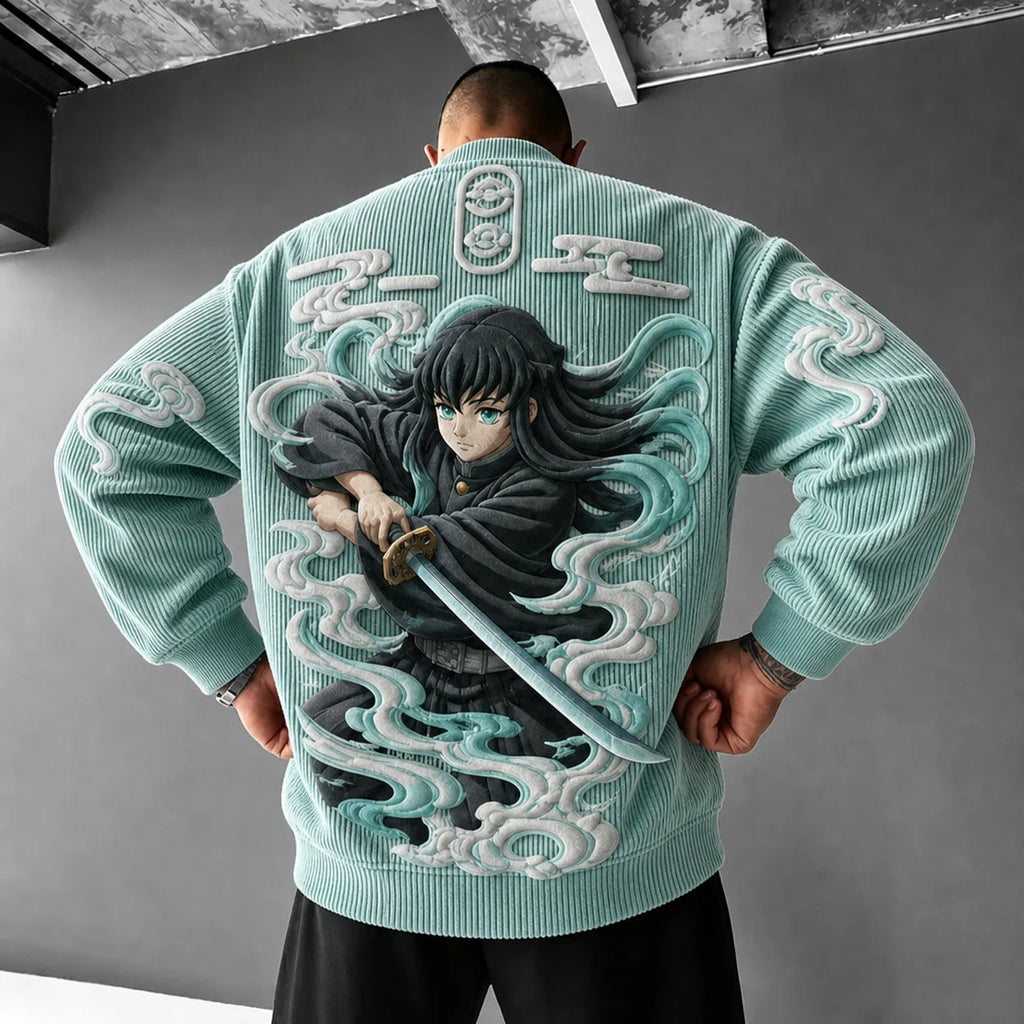 KNY Unisex Anime-print Crewneck Sweatshirt