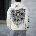 SL-Unisex Graphic Streetwear Vintage Zipper Cardigan Plush Hoodie