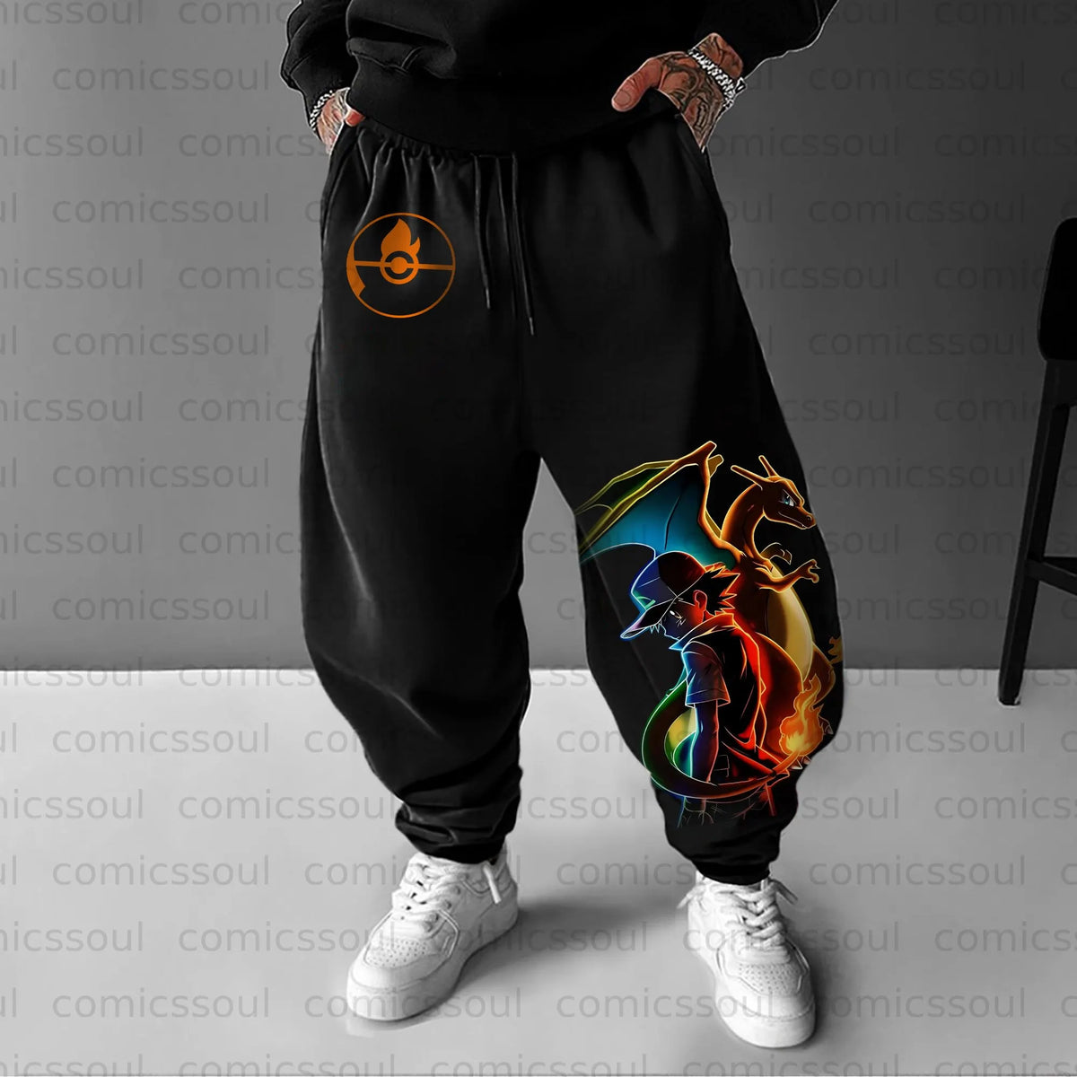 PKM-Unisex Anime Inspired Vintage Pants