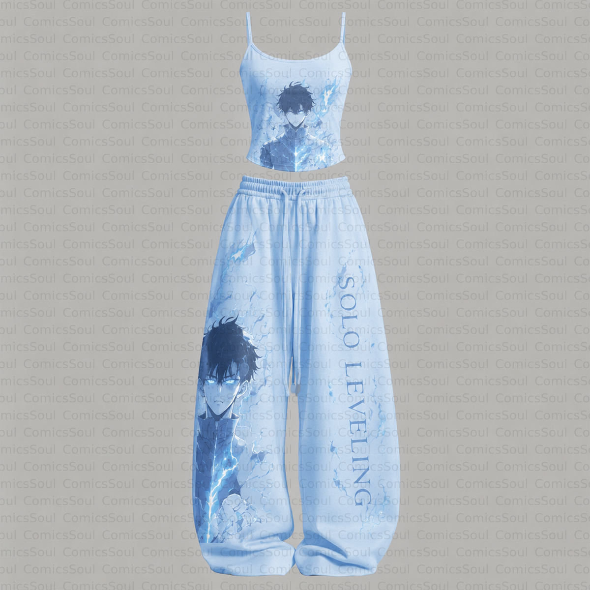 SL-Top & Elasticated Trousers Two-Piece Set