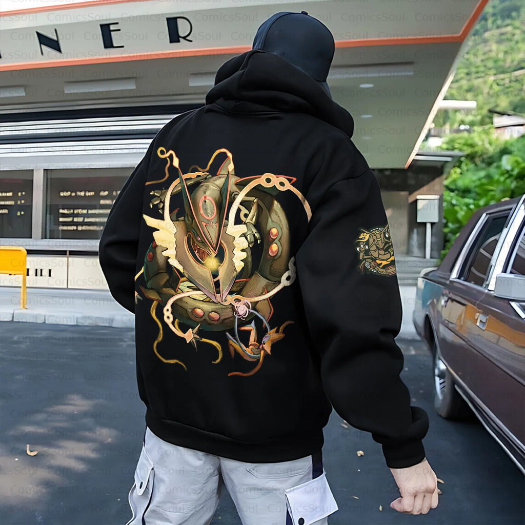 PKM-Unisex Anime Inspired Vintage Plush Hoodie