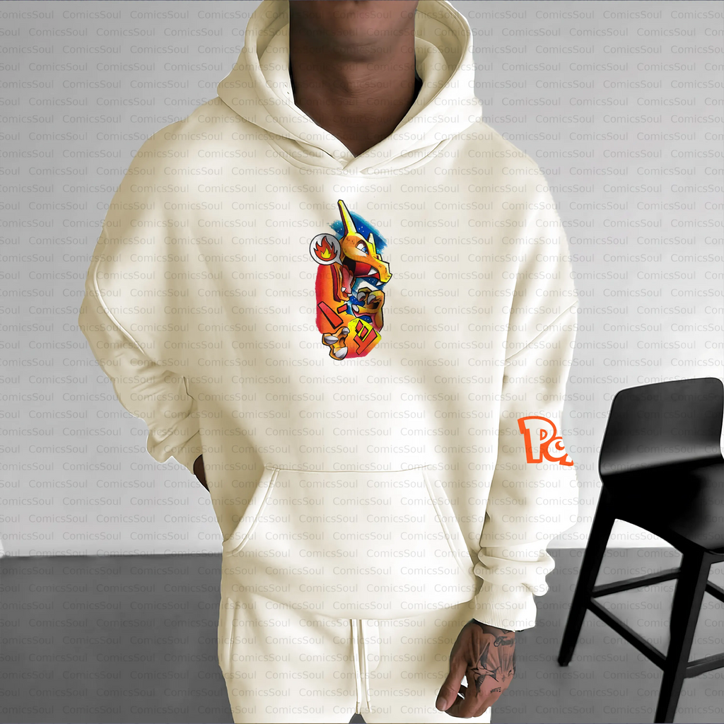 PKM-Unisex Anime Inspired Vintage Plush Hoodie