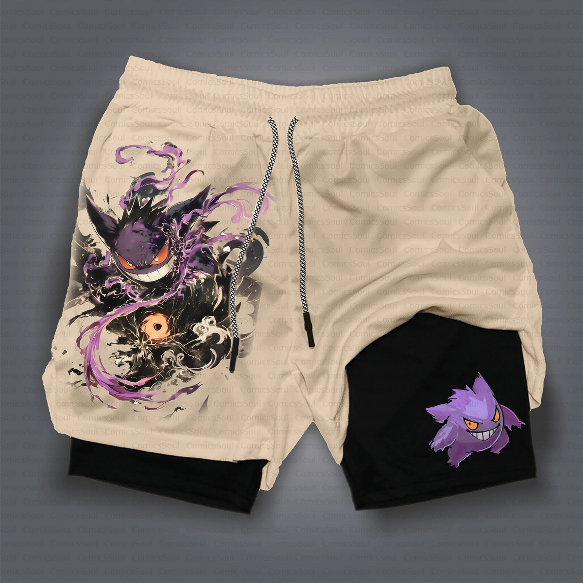 PKM-Unisex Casual Anime Style Shorts