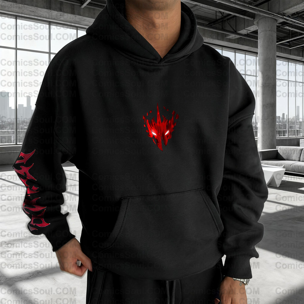 SL-Unisex Anime Graphic Streetwear Wintage Plush Hoodie