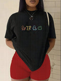 PKM-Anime Inspired Vintage Embroidered T-Shirt