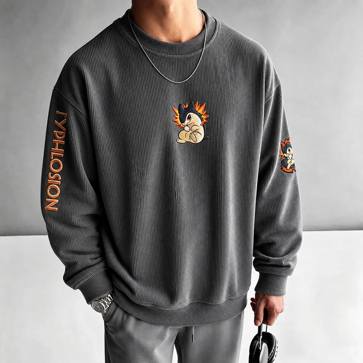 Pokémon Unisex Anime-print Crewneck Sweatshirt