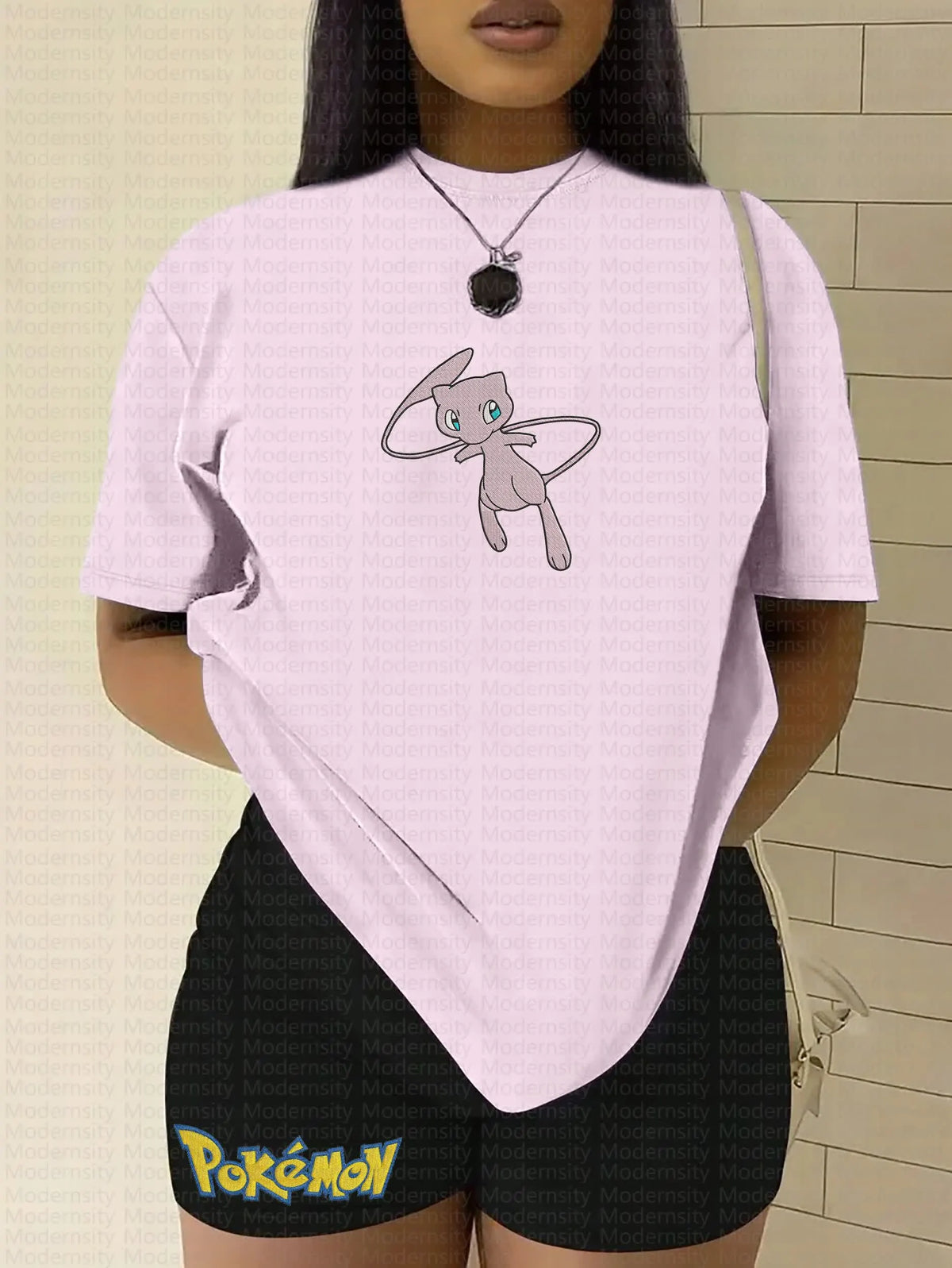 PKM-"Mew" Anime Inspired Vintage Embroidered T-Shirt