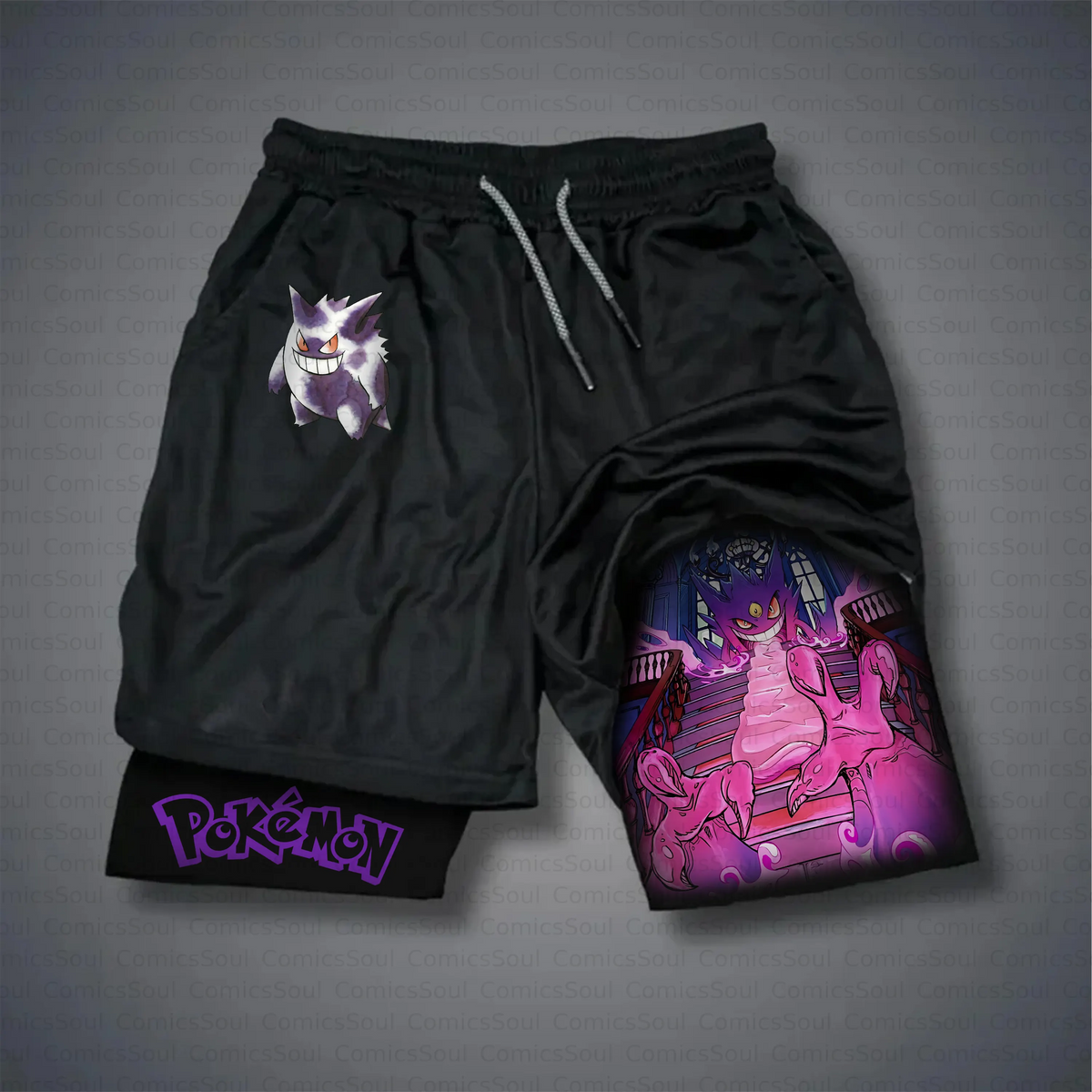 PKM-Unisex Casual Anime Style Shorts