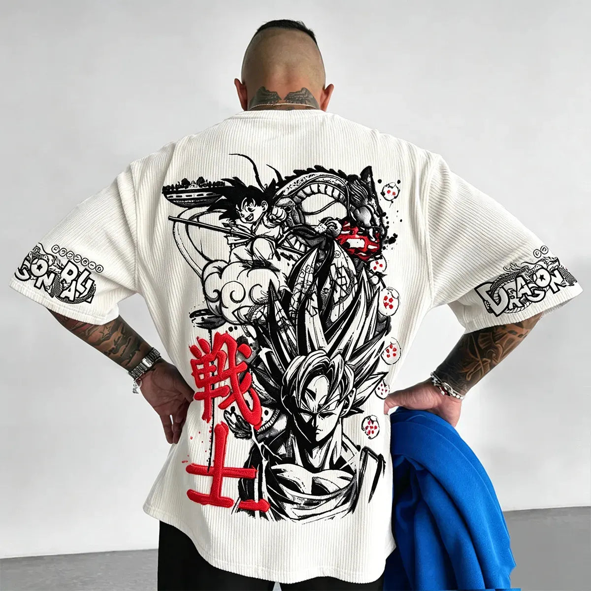 Dragon Ball Unisex Anime Inspired Vintage Corduroy T-Shirt