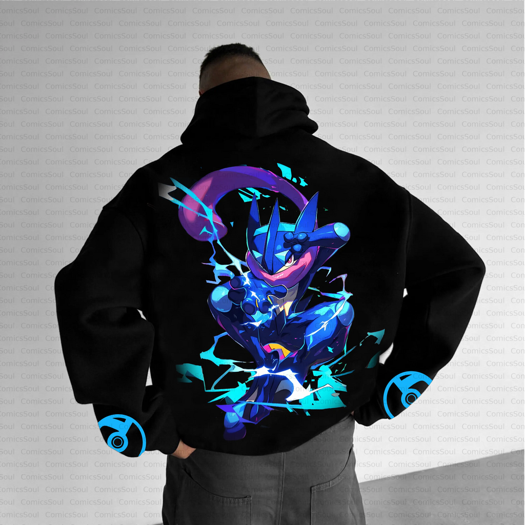 PKM-Unisex Anime Inspired Vintage Plush Hoodie