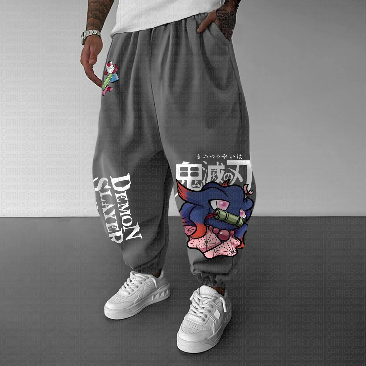 PKM-Unisex Anime Inspired Vintage Pants