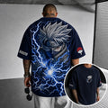 NINDO Unisex Anime-Style Retro Corduroy Oversized T-Shirt