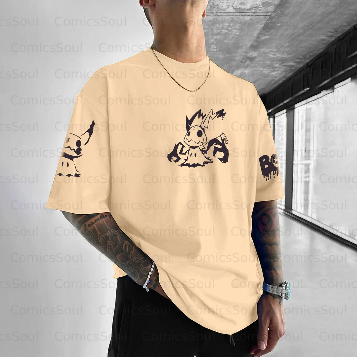 PKM-Unisex Anime Halloween Inspired Vintage T-Shirt