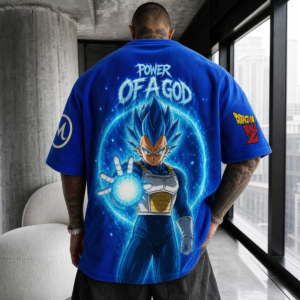 Dragon Ball Unisex Short-Sleeve Corduroy T-Shirt With Anime Print