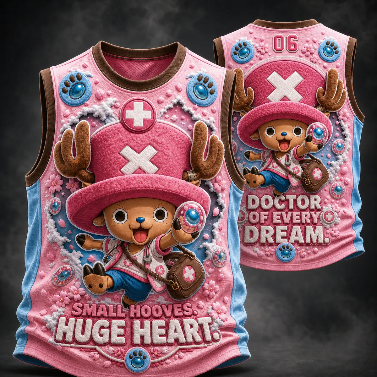 One Piece Pirate Crew Graphic Crew-Neck Tank Top