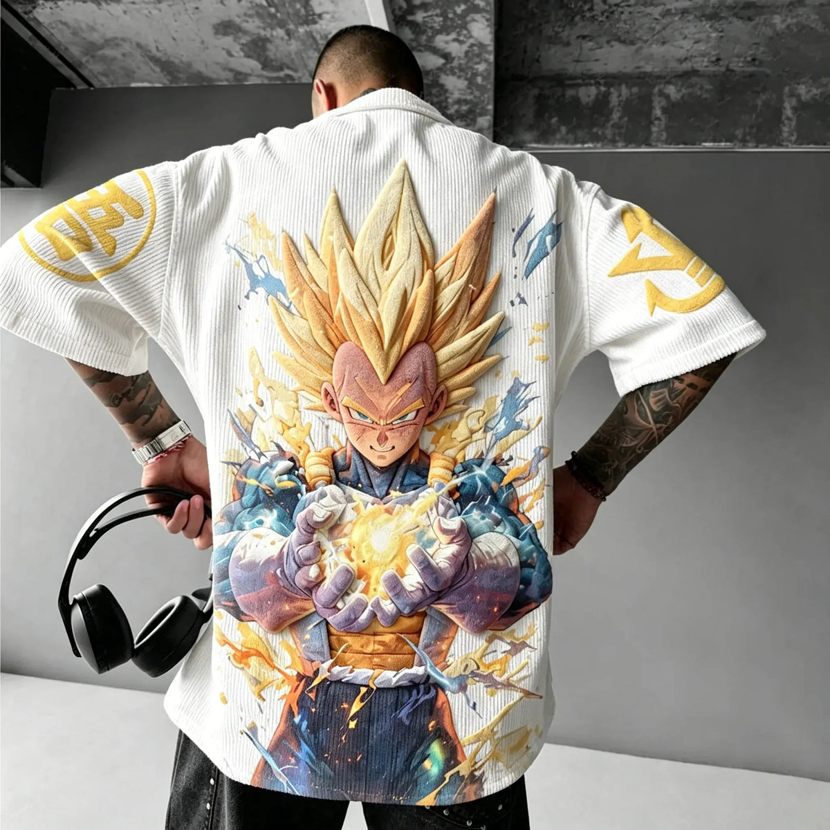Dragon Ball Unisex Anime Inspired Vintage Corduroy T-Shirt