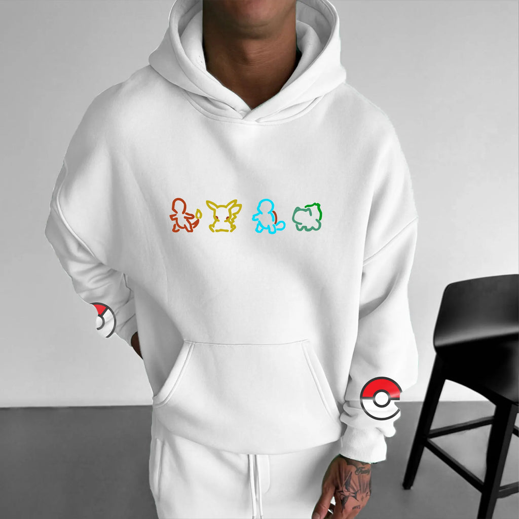 PKM-Unisex Anime Graphic Streetwear Vintage Hoodie