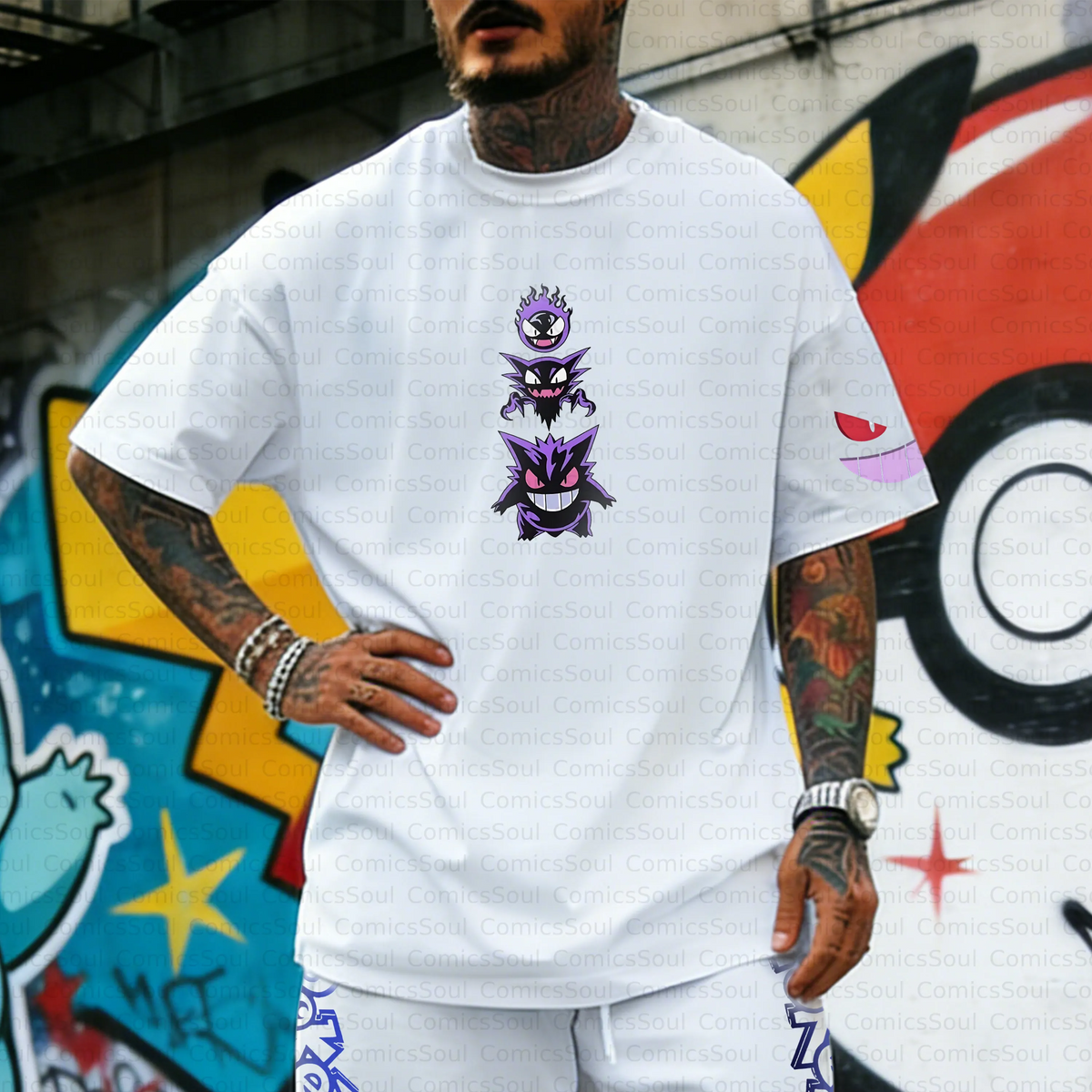 PKM-Unisex Anime Inspired Vintage T-Shirt