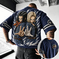 Dragon Ball Unisex Anime-Style Retro Corduroy Oversized T-Shirt