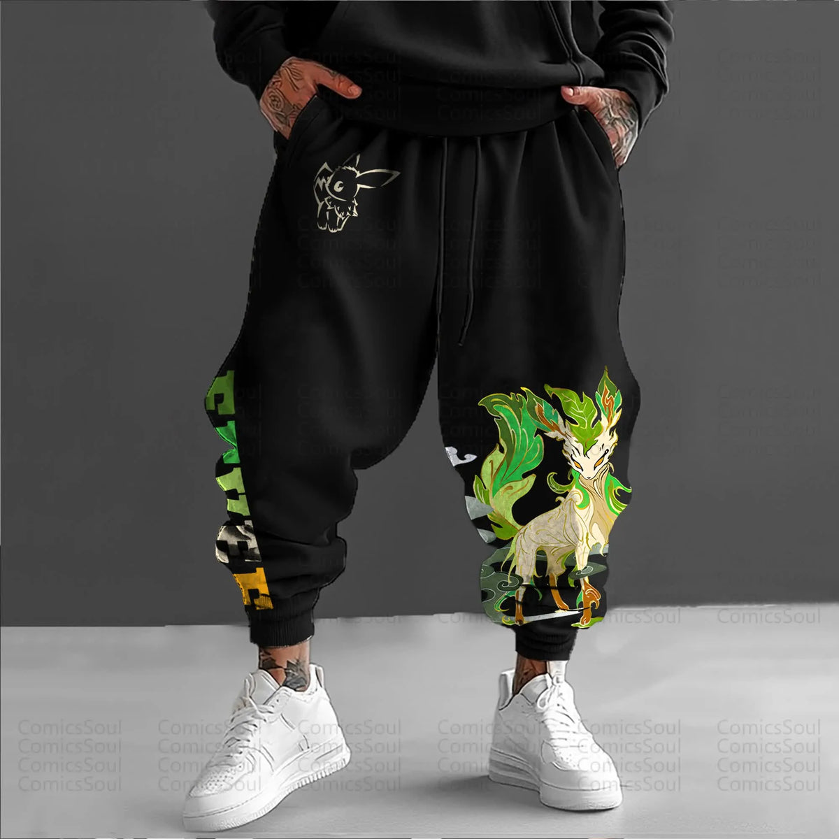 PKM-Unisex Anime Inspired Vintage Pants