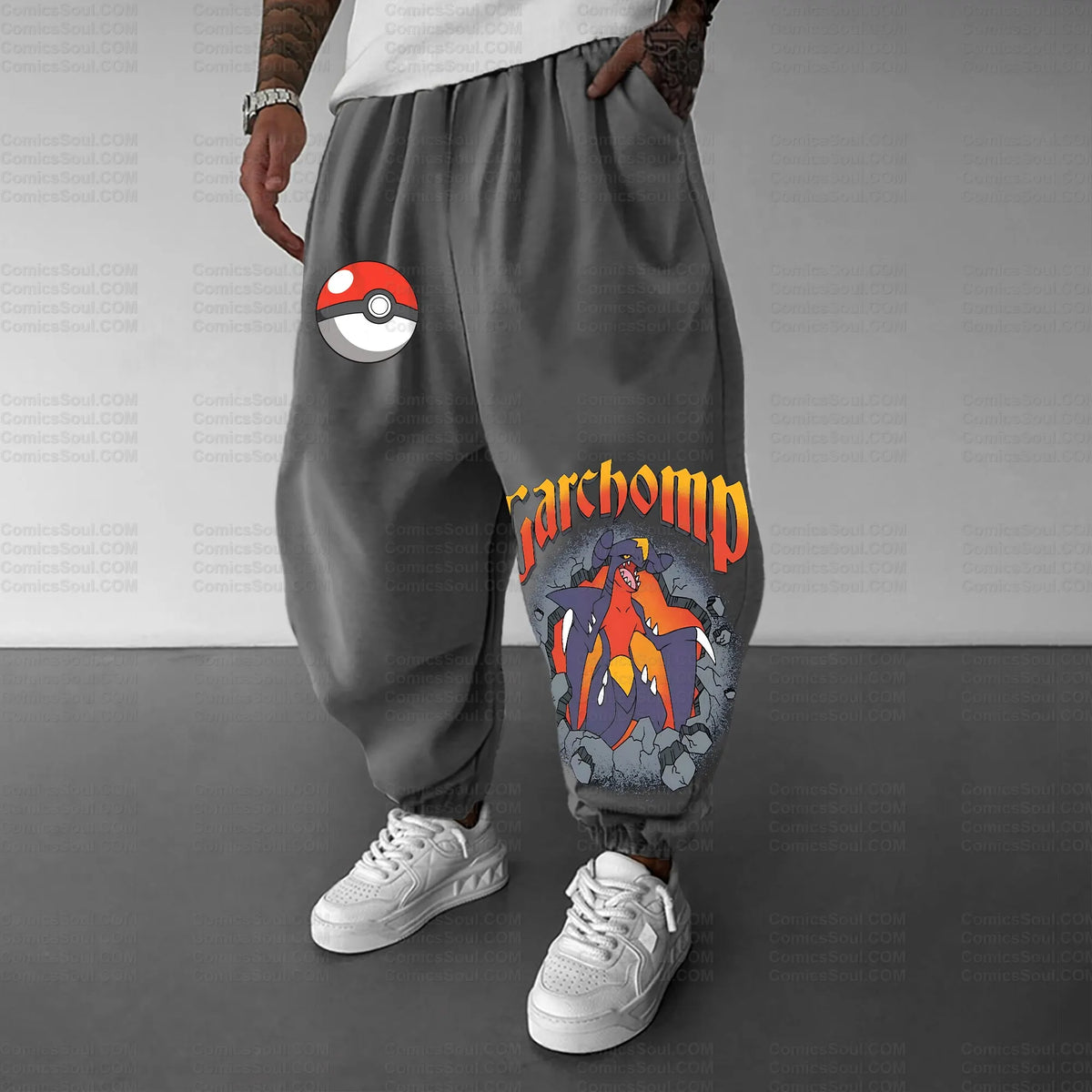 PKM-Unisex Anime Inspired Vintage Plush Pants