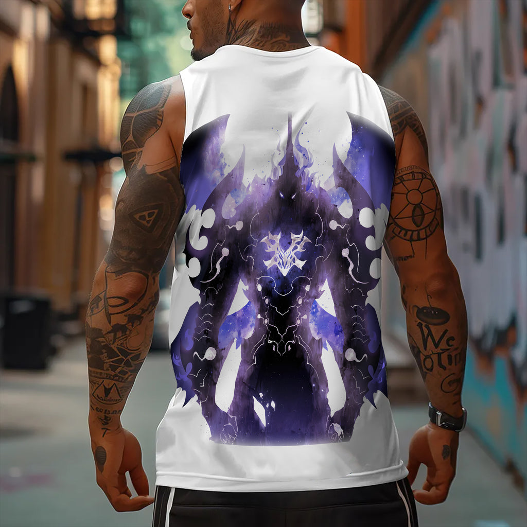 SL-Oversized Anime Print Gym Tank Top