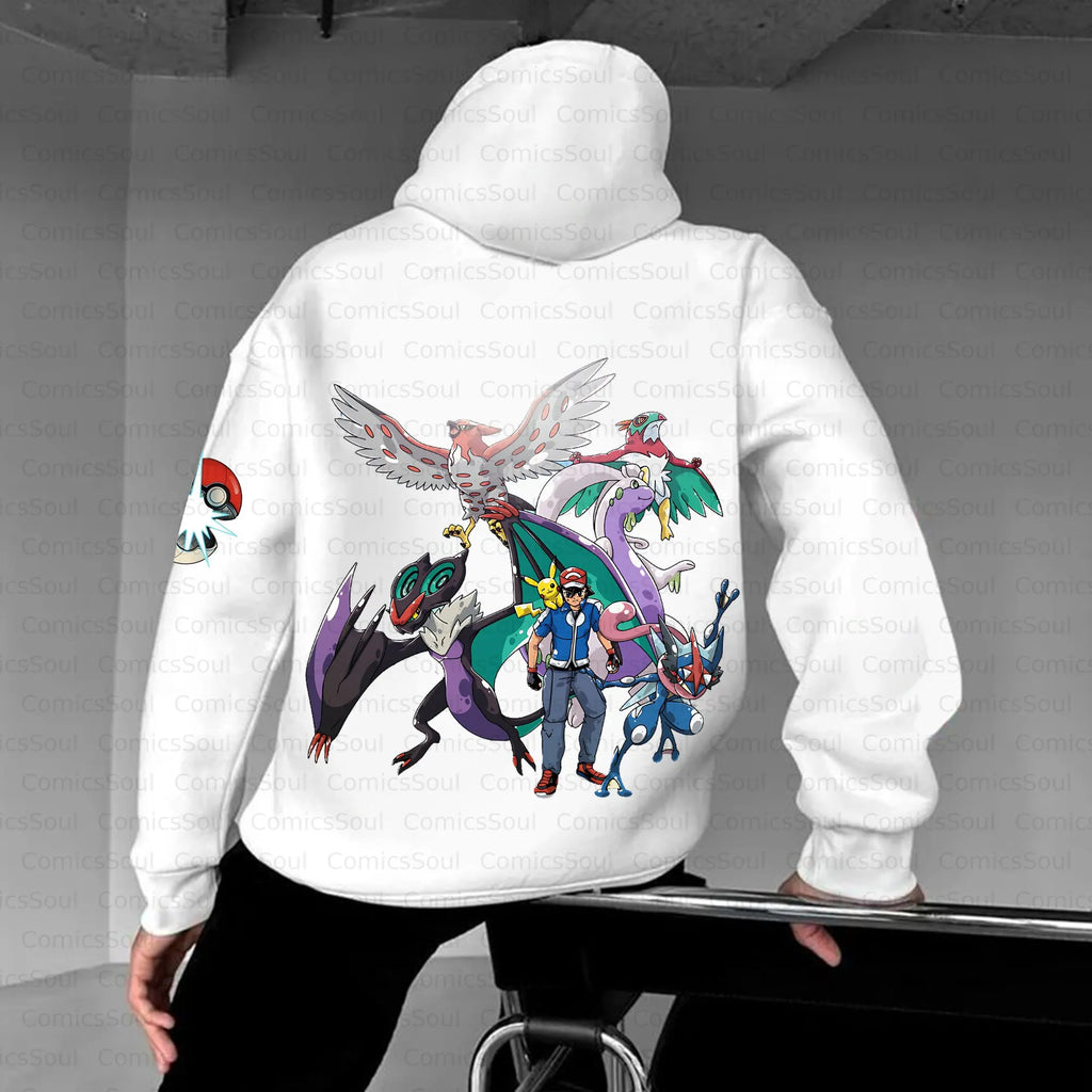 PKM-Unisex Anime Inspired Vintage Plush Hoodie