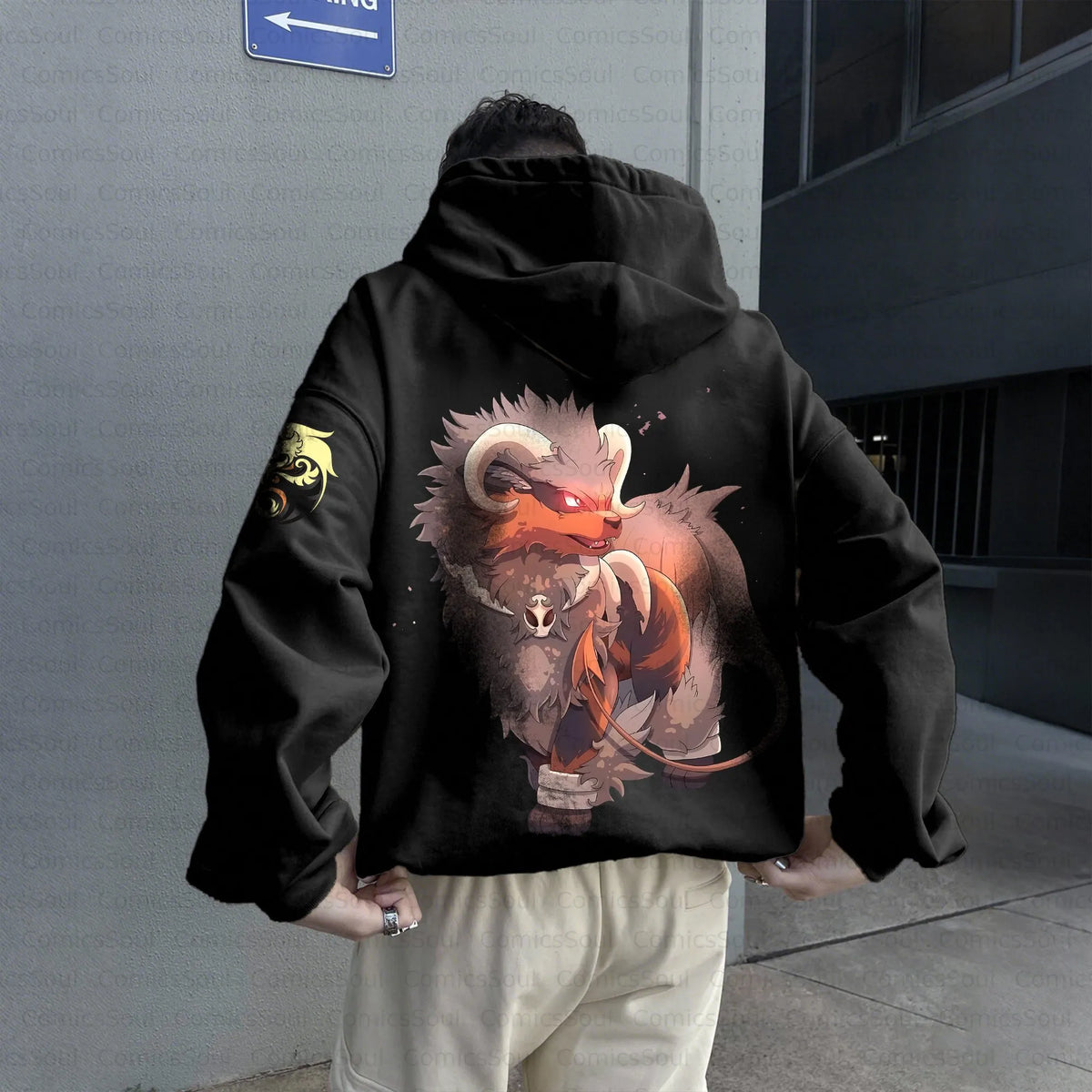 PKM-Unisex Anime Inspired Vintage Plush Hoodie