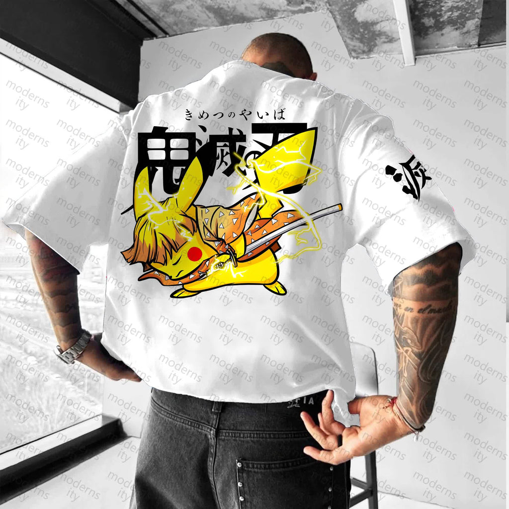 PKM-Unisex Anime Inspired Vintage T-Shirt