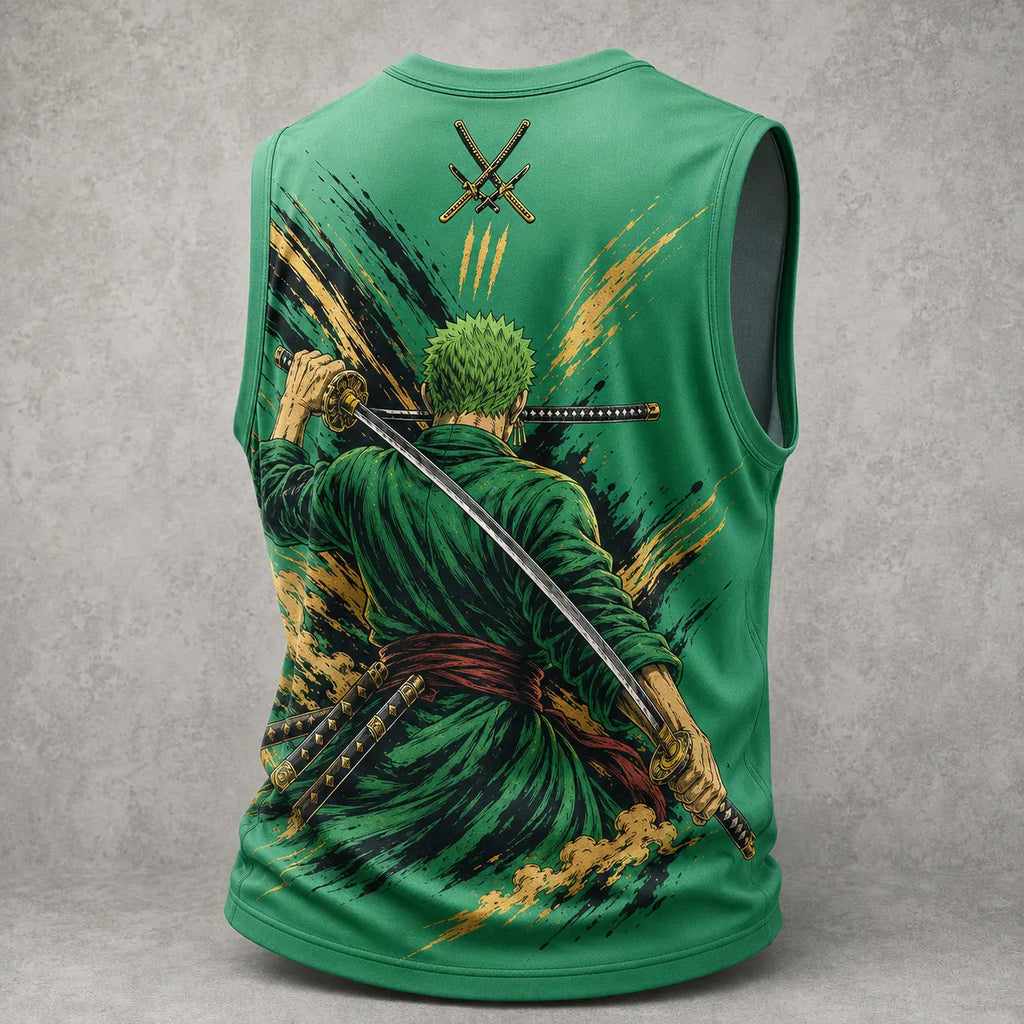 One Piece Pirate Crew Graphic Crew-Neck Tank Top