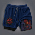 NINDO Unisex Double-layer Shorts With Anime Print