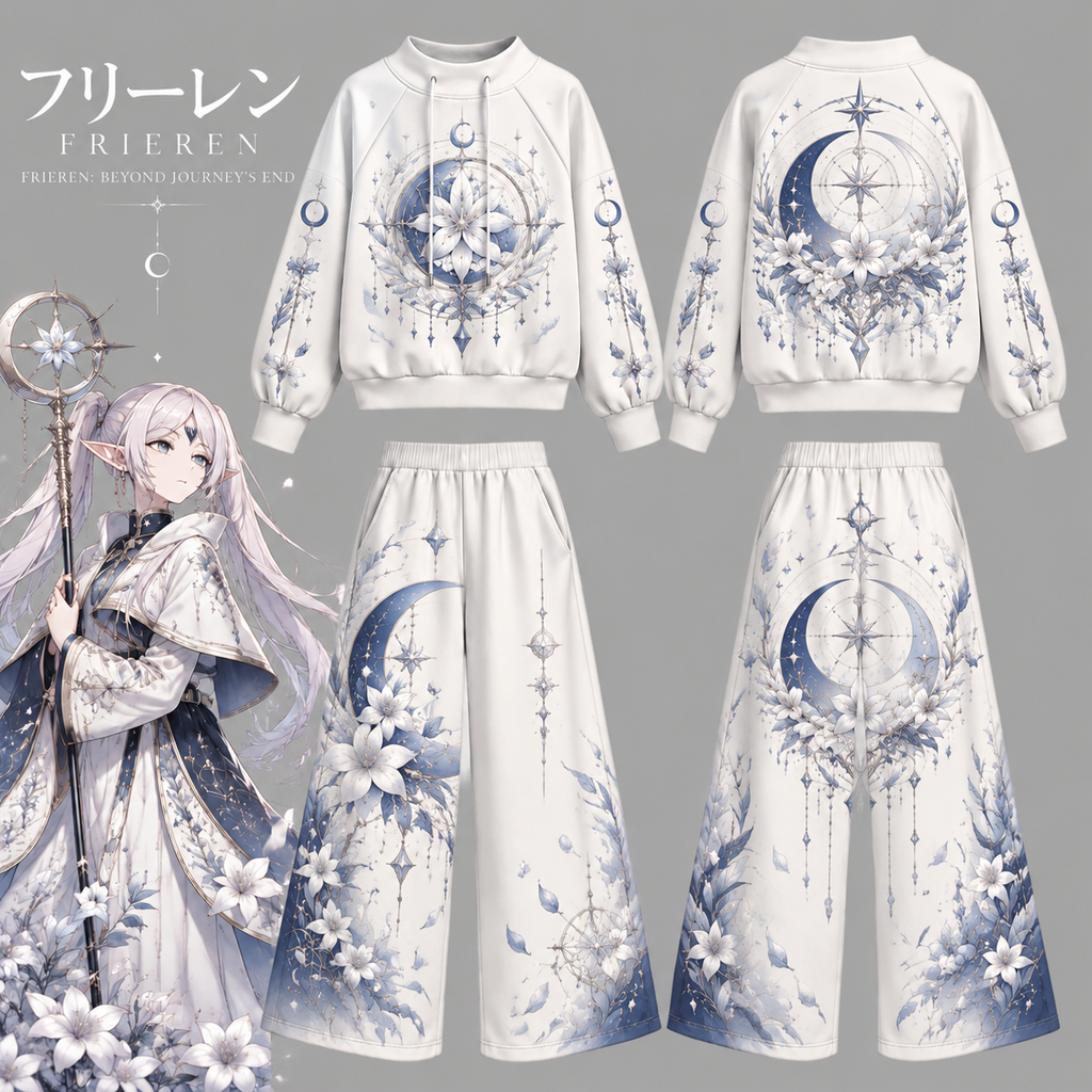 frieren vintage hoodie and shorts set