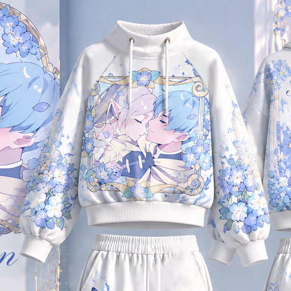 Frieren: Beyond Journey's End vintage hoodie and shorts set