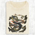 PKM-Unisex Anime Inspired Vintage Washed T-Shirt