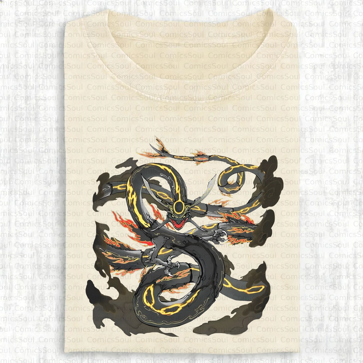 PKM-Unisex Anime Inspired Vintage Washed T-Shirt