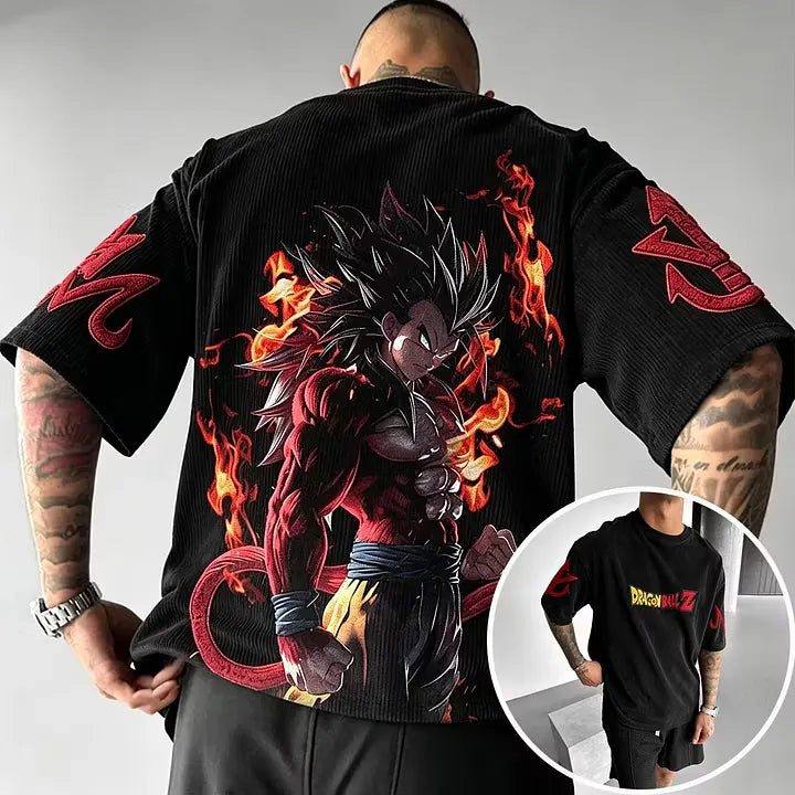 Dragon Ball Anime Vintage Waffle Knit T-Shirt