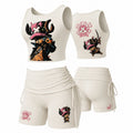 One Piece Women's Anime-Print Tank Top And Shorts Sports Set