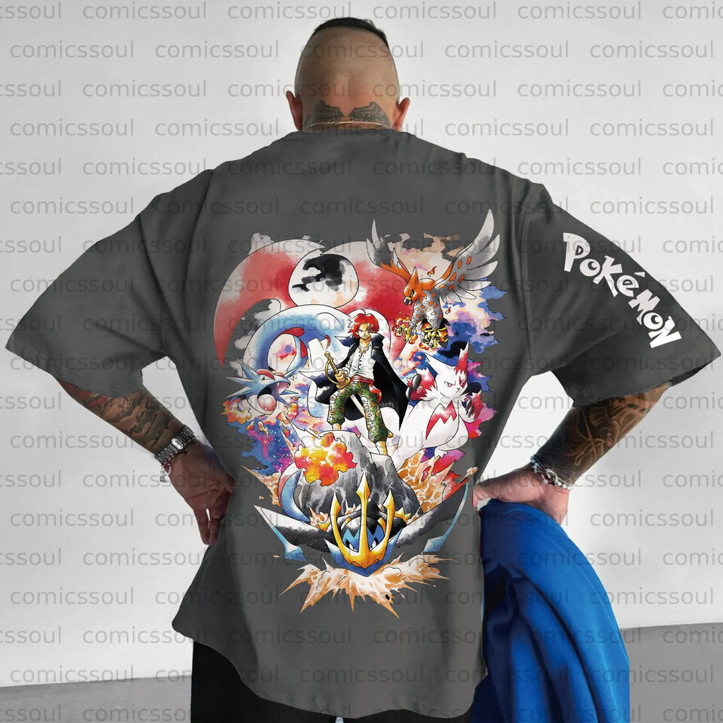 PKM-Unisex Anime Inspired Vintage T-Shirt