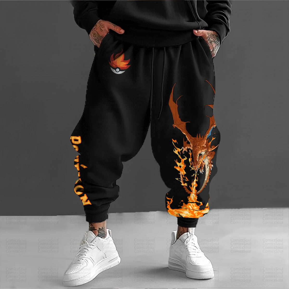 PKM-Unisex Anime Inspired Vintage Pants