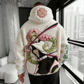 KNY Color-blocked Corduroy Hooded Sweatshirt
