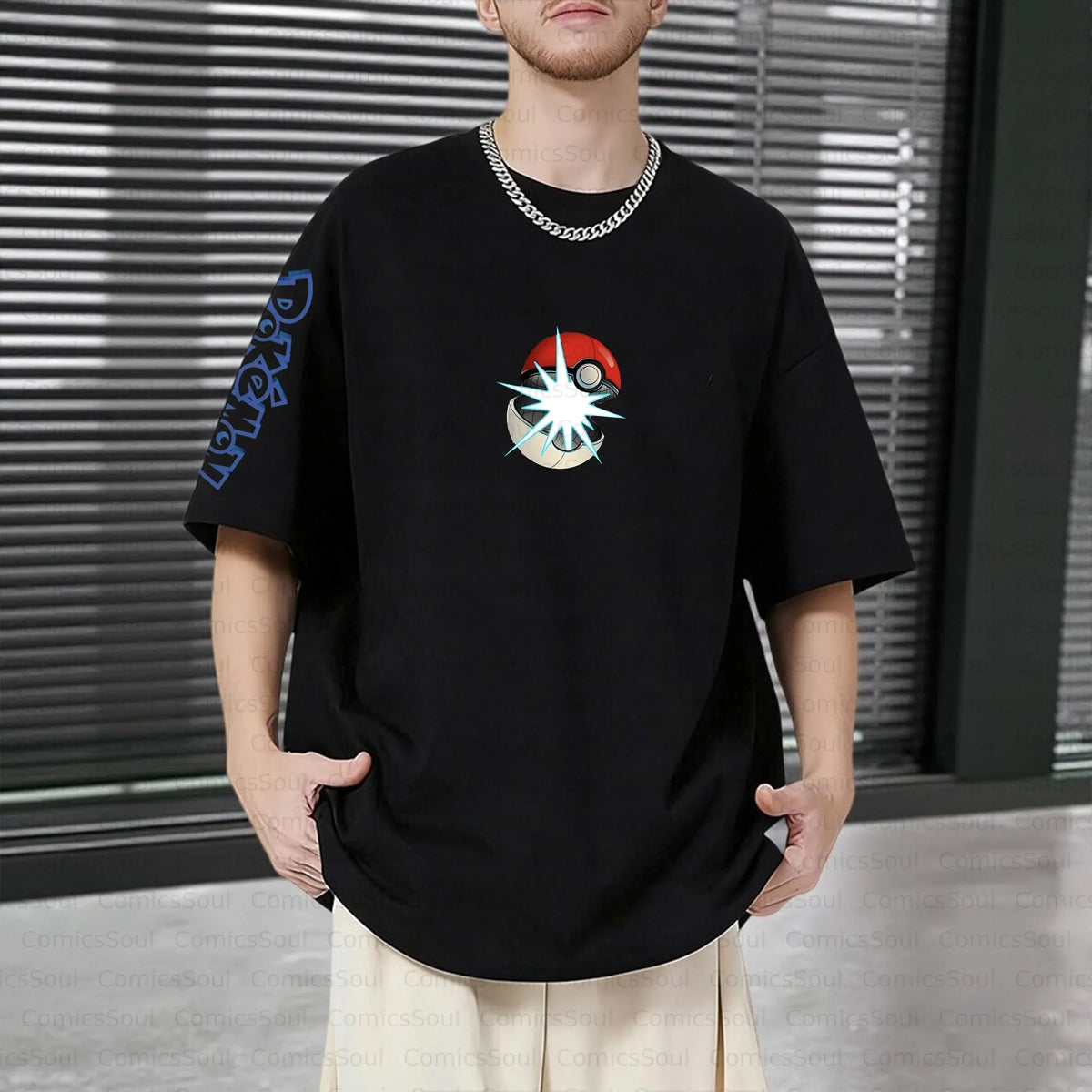 PKM-Unisex Anime Inspired Vintage T-Shirt